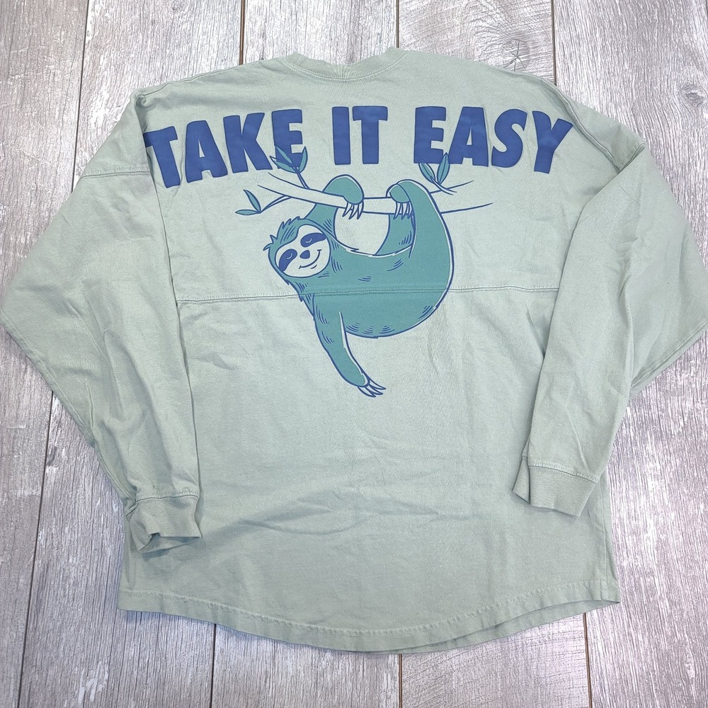 Spirit Jersey Adult MGM Resorts Shark Reef Shirt Size Medium Green Long Sleeve